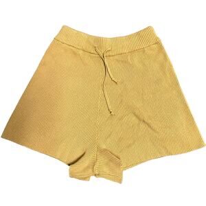 The Lullaby Club Alex Yellow Rib Knit Cotton Shorts Size S/M